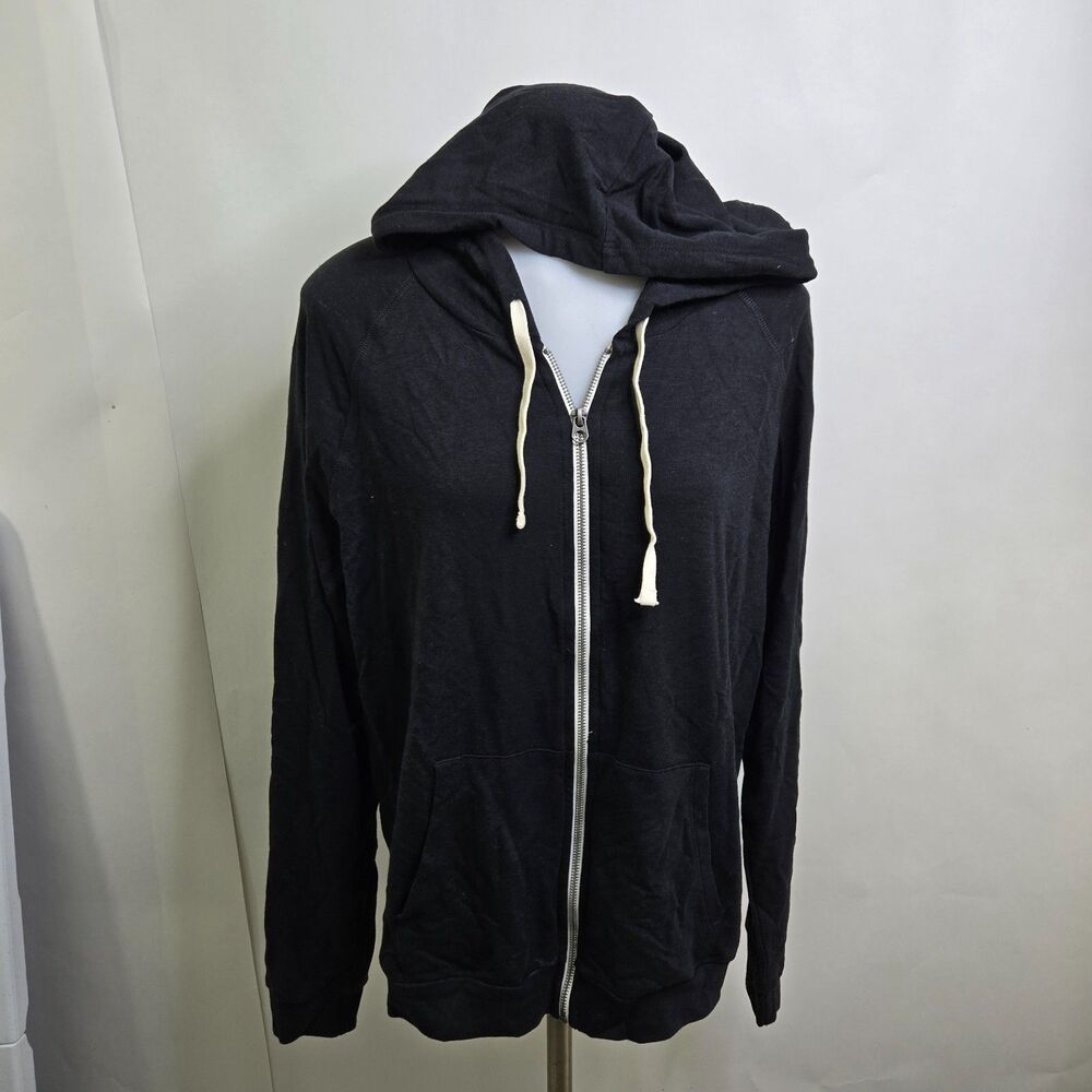Two Blind Brothers Bamboo Fleece Hoodie Mens M Medium Black Full Zip Sweatshirt